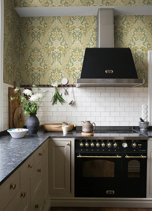 A-Street Prints Ojvind Gold Floral Ogee Wallpaper - SKU 4080-83117