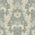 A-Street Prints Ojvind Light Blue Floral Ogee Wallpaper - SKU 4080-83115