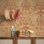 A-Street Prints Ojvind Rust Floral Ogee Wallpaper - SKU 4080-83114