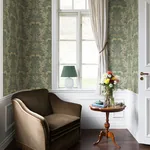 A-Street Prints Ojvind Sea Green Floral Ogee Wallpaper - SKU 4080-83113