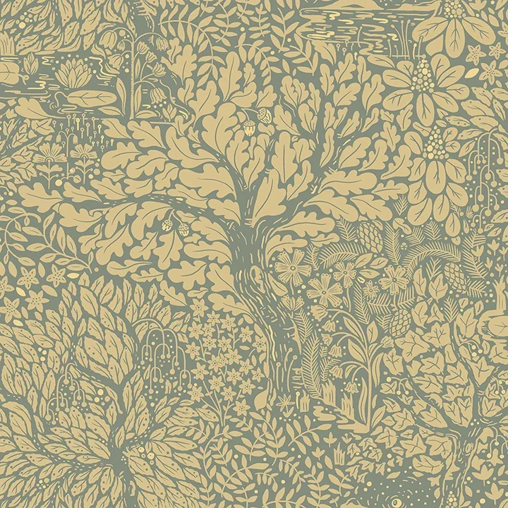 4080-83107 | Olle Light Yellow Forest Sanctuary Wallpaper