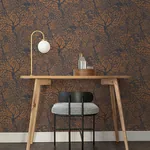 A-Street Prints Olle Orange Forest Sanctuary Wallpaper - SKU 4080-83106