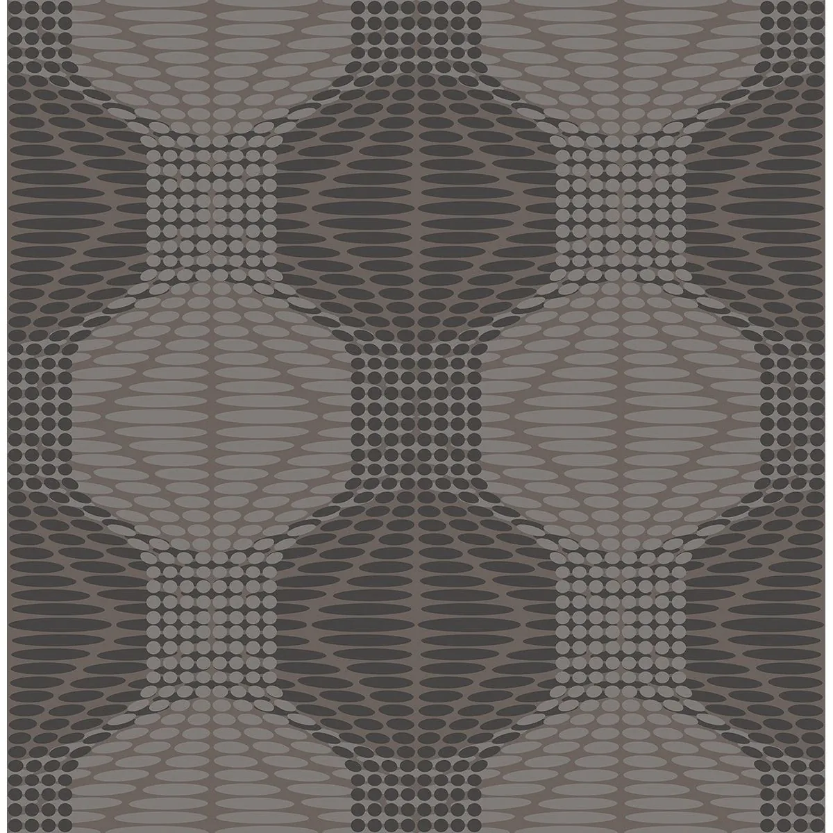 2697-22634 | Optic Brown Geometric Wallpaper
