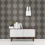 A-Street Prints Optic Brown Geometric Wallpaper - SKU 2697-22634