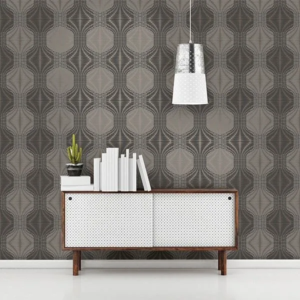 A-Street Prints Optic Brown Geometric Wallpaper - SKU 2697-22634