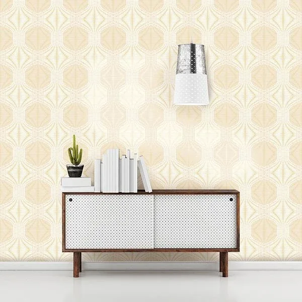 A-Street Prints Optic Gold Geometric Wallpaper - SKU 2697-22633