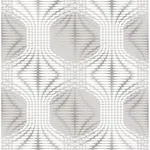 A-Street Prints Optic Silver Geometric Wallpaper - SKU 2697-22628