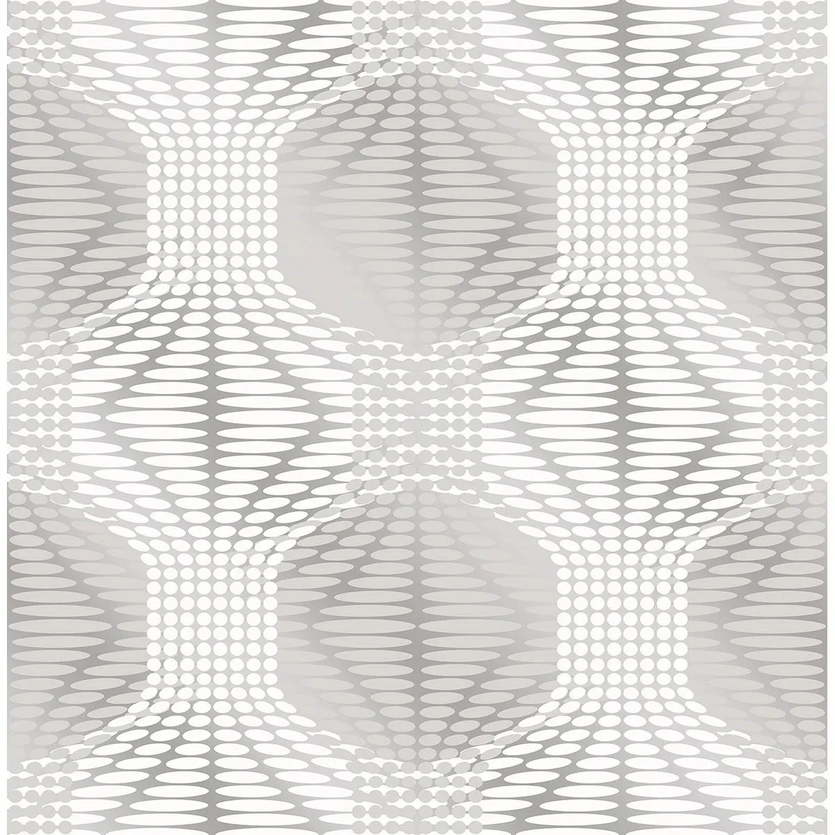 A-Street Prints Optic Silver Geometric Wallpaper - SKU 2697-22628