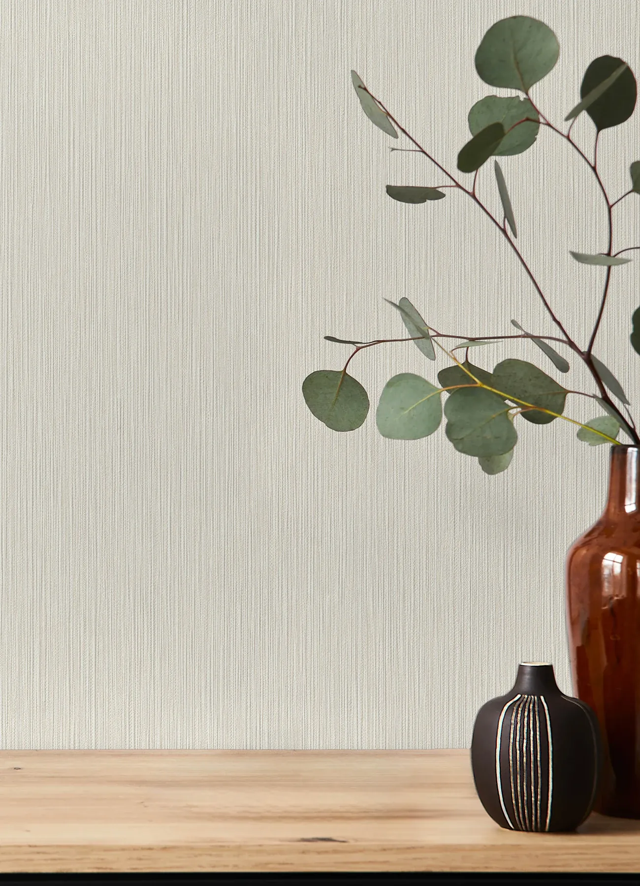 A-Street Prints Oren Ivory Shimmering Striations Wallpaper - SKU 4202-844306