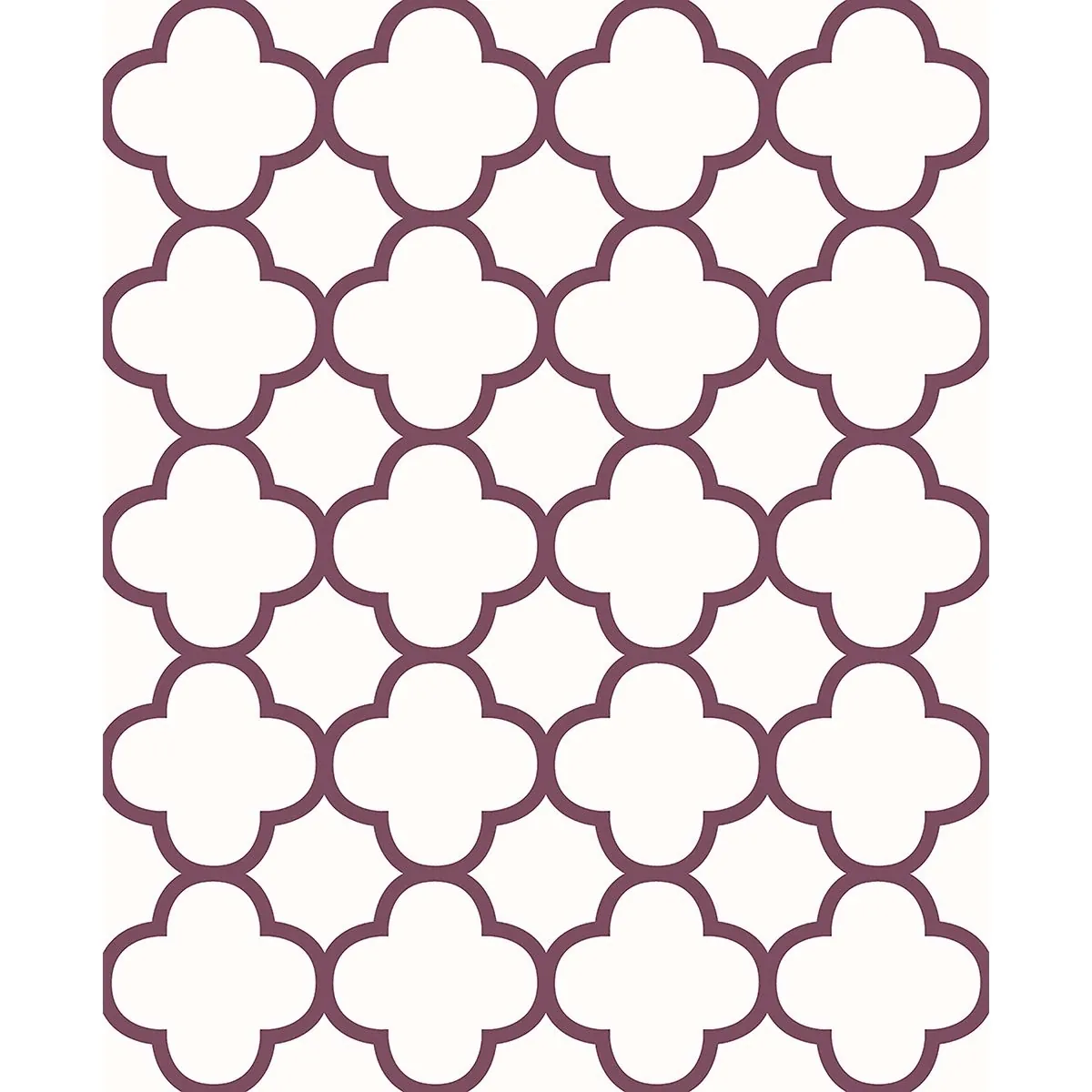 2625-21859 | Origin Burgundy Quatrefoil Wallpaper
