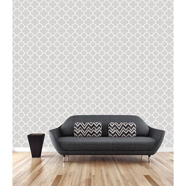 A-Street Prints Origin Grey Quatrefoil Wallpaper - SKU 2625-21856
