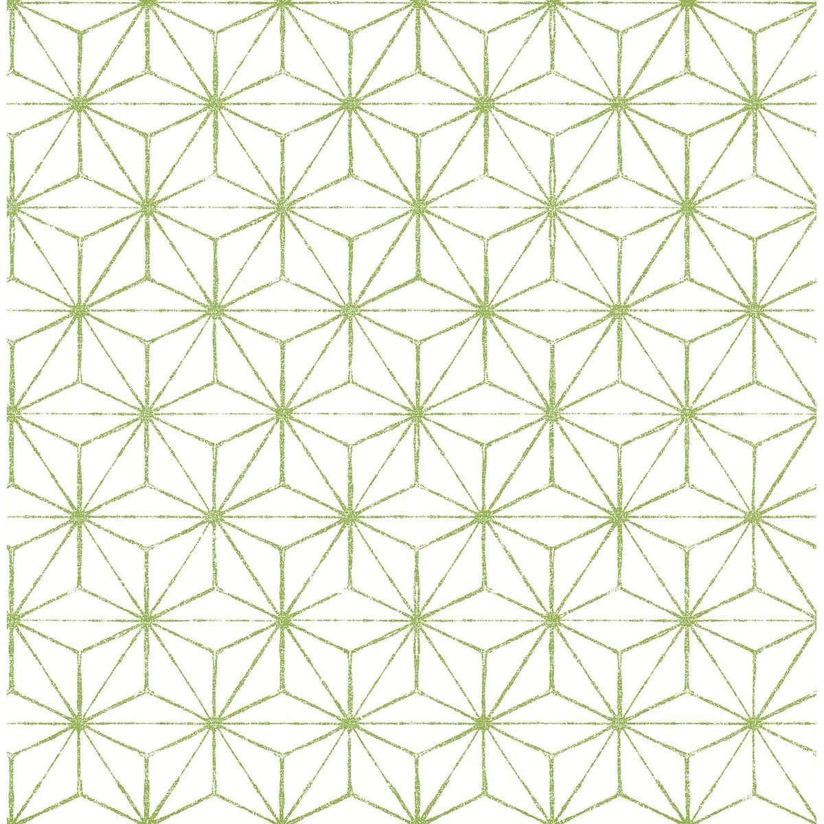 2764-24312 | Orion Green Geometric Wallpaper