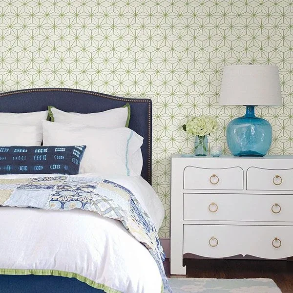 A-Street Prints Orion Green Geometric Wallpaper - SKU 2764-24312