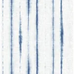 A-Street Prints Orleans Blue Shibori Faux Linen Wallpaper - SKU 2969-26049