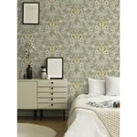 A-Street Prints Ostanskar Green Retro Floral Wallpaper - SKU 2999-24113