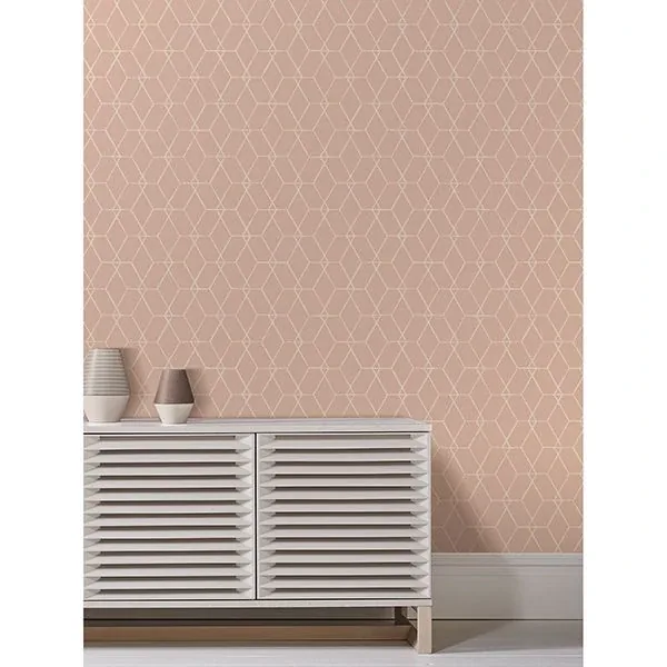 A-Street Prints Osterlen Light Pink Trellis Wallpaper - SKU 2889-25250