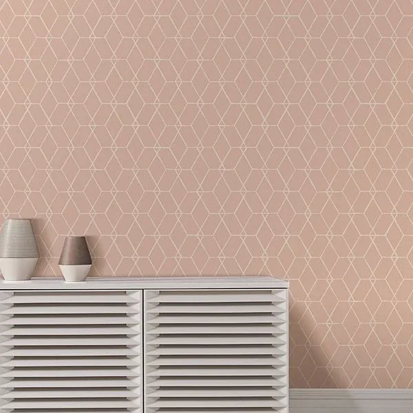 A-Street Prints Osterlen Light Pink Trellis Wallpaper - SKU 2889-25250