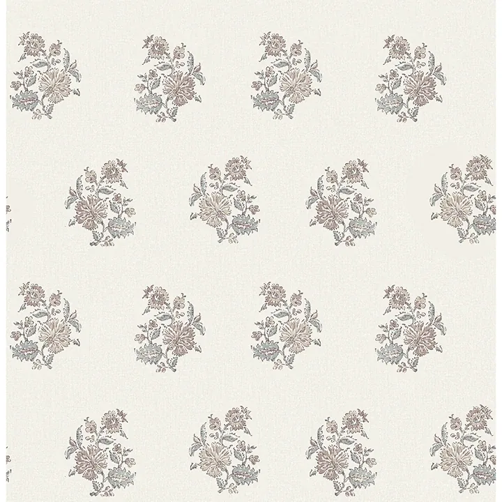 AST6358 | Overbrook Plum Bouquet Toss Wallpaper