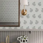 A-Street Prints Overbrook Sage Bouquet Toss Wallpaper - SKU AST6359