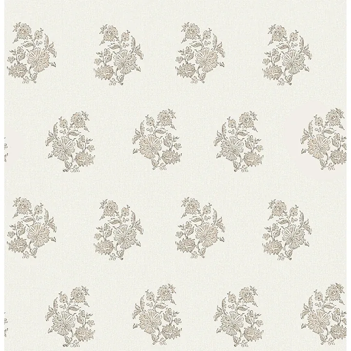 A-Street Prints Overbrook Taupe Bouquet Toss Wallpaper - SKU AST6360