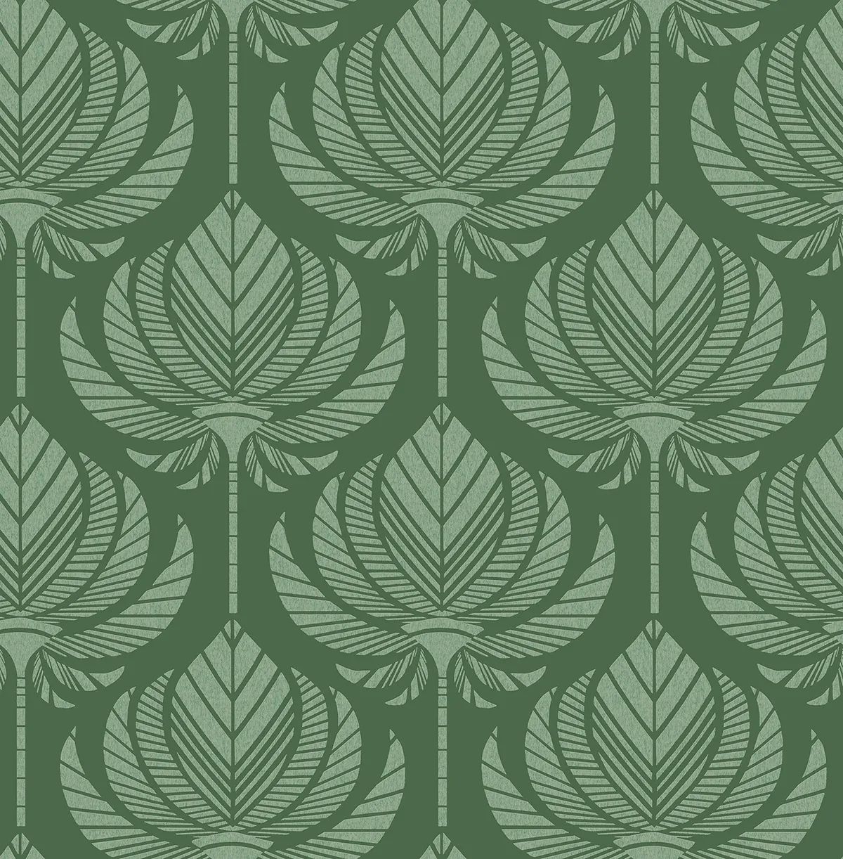 4014-26426 | Palmier Green Lotus Fan Wallpaper