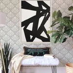 A-Street Prints Palmier Grey Lotus Fan Wallpaper - SKU 4014-26425