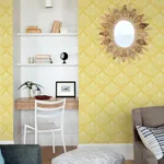 A-Street Prints Palmier Yellow Lotus Fan Wallpaper - SKU 4014-26427