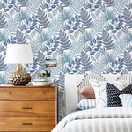 A-Street Prints Palomas Blue Botanical Wallpaper - SKU 2901-87505