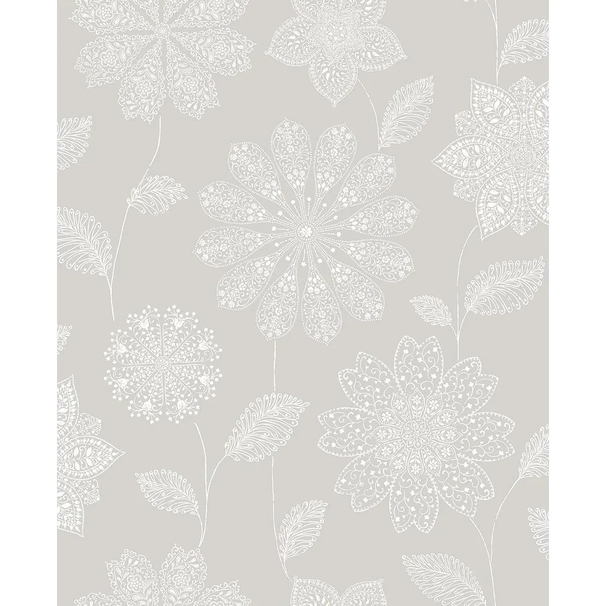 A-Street Prints Panache Taupe Floral Wallpaper - SKU 2716-23851