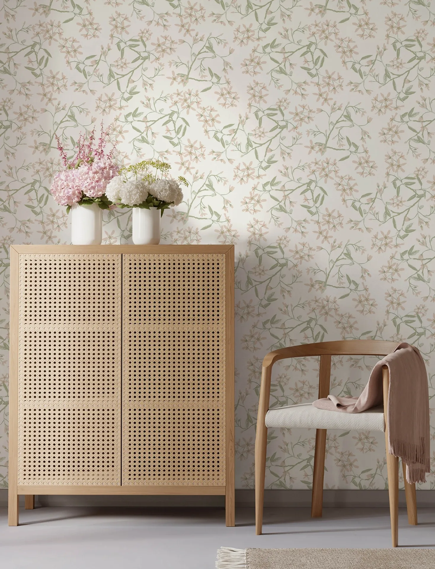 A-Street Prints Paradis Blush Bouquet Toss Wallpaper - SKU 4201-20111