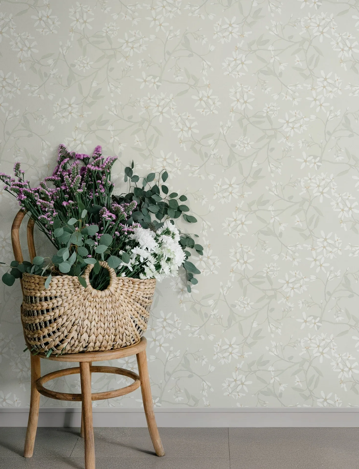 A-Street Prints Paradis Dove Bouquet Toss Wallpaper - SKU 4201-20110