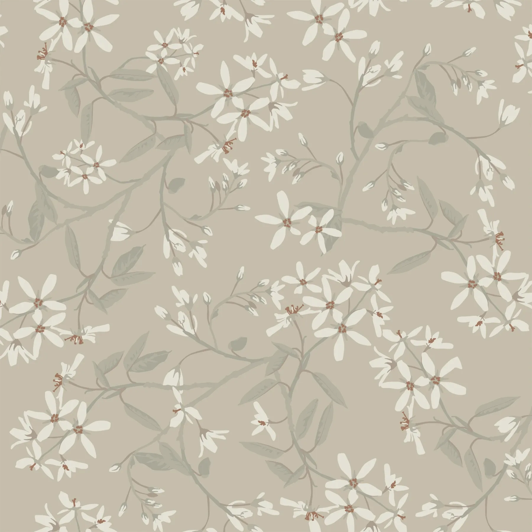 4201-20113 | Paradis Grey Bouquet Toss Wallpaper