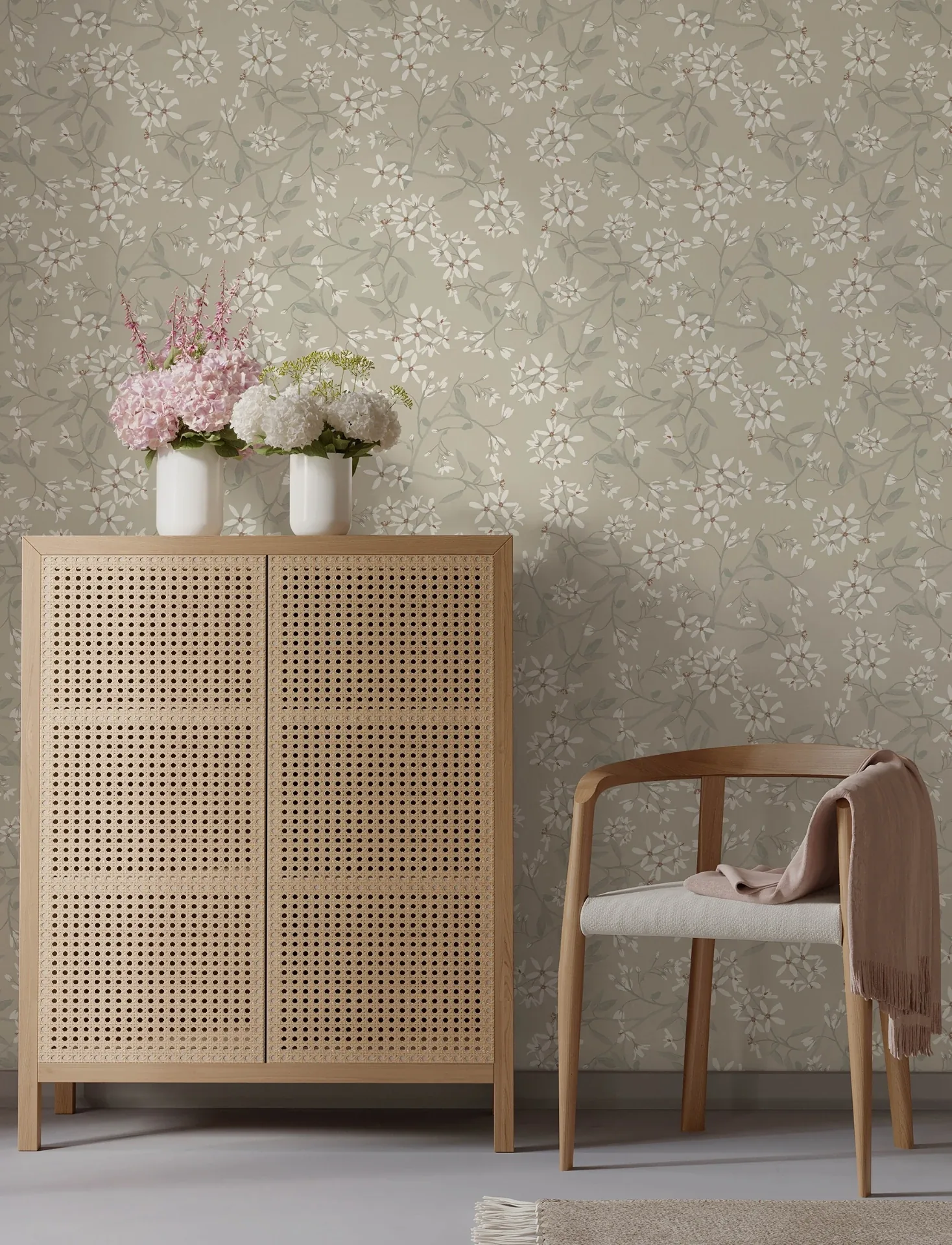 A-Street Prints Paradis Grey Bouquet Toss Wallpaper - SKU 4201-20113