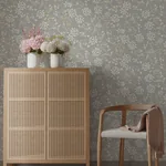 A-Street Prints Paradis Slate Bouquet Toss Wallpaper - SKU 4201-20114