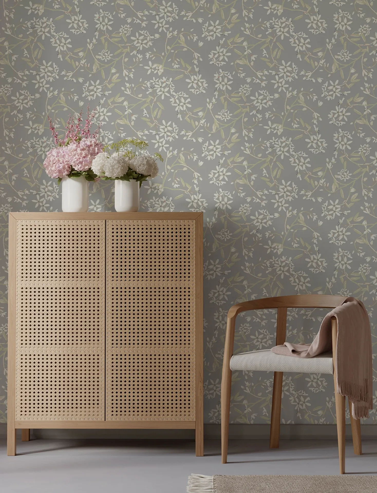 A-Street Prints Paradis Slate Bouquet Toss Wallpaper - SKU 4201-20114