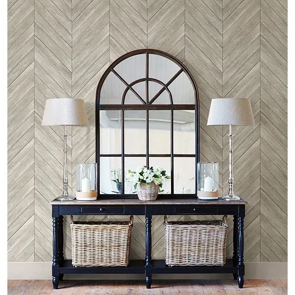 A-Street Prints Parisian Dove Parquet Wallpaper - SKU 2540-24005