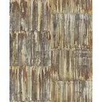 A-Street Prints Patina Brass Faux Metal Panels Wallpaper - SKU 2922-24063