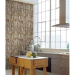 A-Street Prints Patina Brass Faux Metal Panels Wallpaper - SKU 2922-24063
