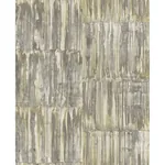 A-Street Prints Patina Panels Yellow Metal Wallpaper - SKU 2540-24065