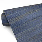 A-Street Prints Pattini Indigo Grasscloth Wallpaper - SKU 2829-82042
