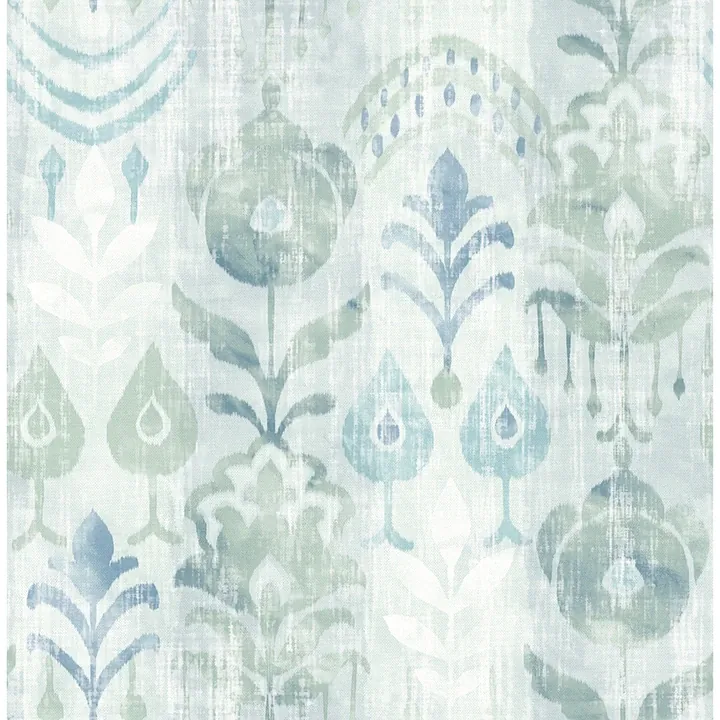 4122-27012 | Pavord Green Floral Shibori Wallpaper