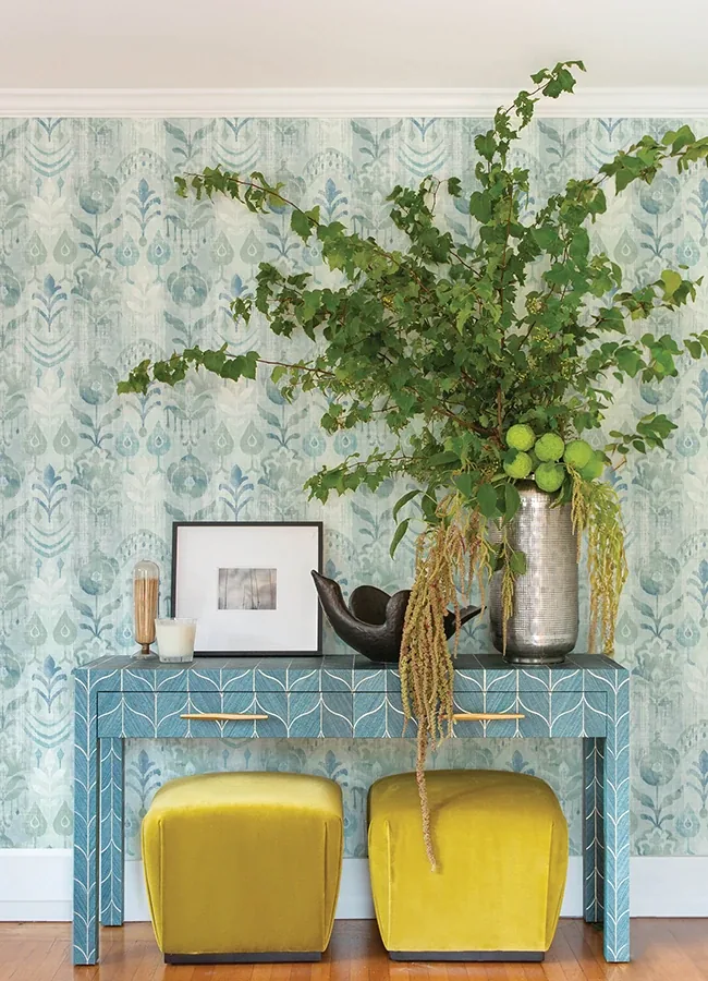 A-Street Prints Pavord Green Floral Shibori Wallpaper - SKU 4122-27012
