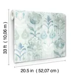 A-Street Prints Pavord Green Floral Shibori Wallpaper - SKU 4122-27012