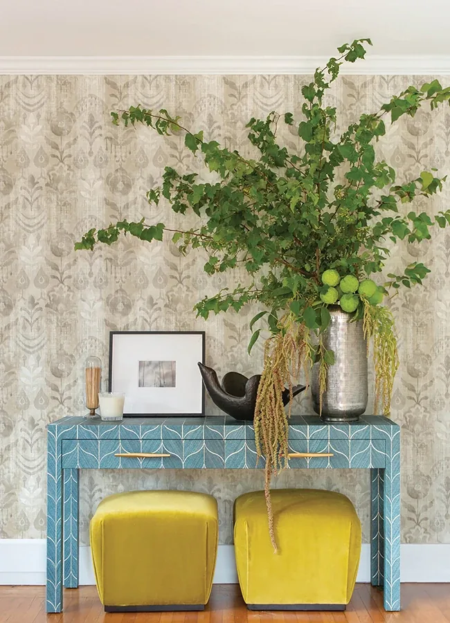 A-Street Prints Pavord Neutral Floral Shibori Wallpaper - SKU 4122-27015
