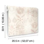 A-Street Prints Pavord Pink Floral Shibori Wallpaper - SKU 4122-27014