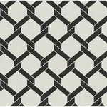 A-Street Prints Payton Black Hexagon Trellis Wallpaper - SKU 2971-86310