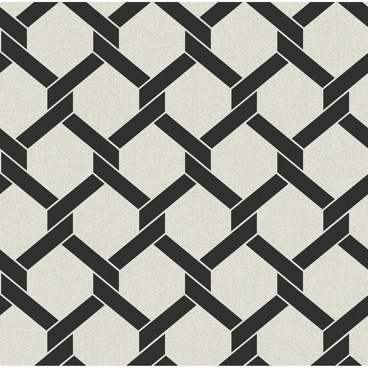 2971-86310 | Payton Black Hexagon Trellis Wallpaper