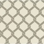 A-Street Prints Payton Grey Hexagon Trellis Wallpaper - SKU 2971-86309