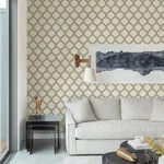 A-Street Prints Payton Grey Hexagon Trellis Wallpaper - SKU 2971-86309