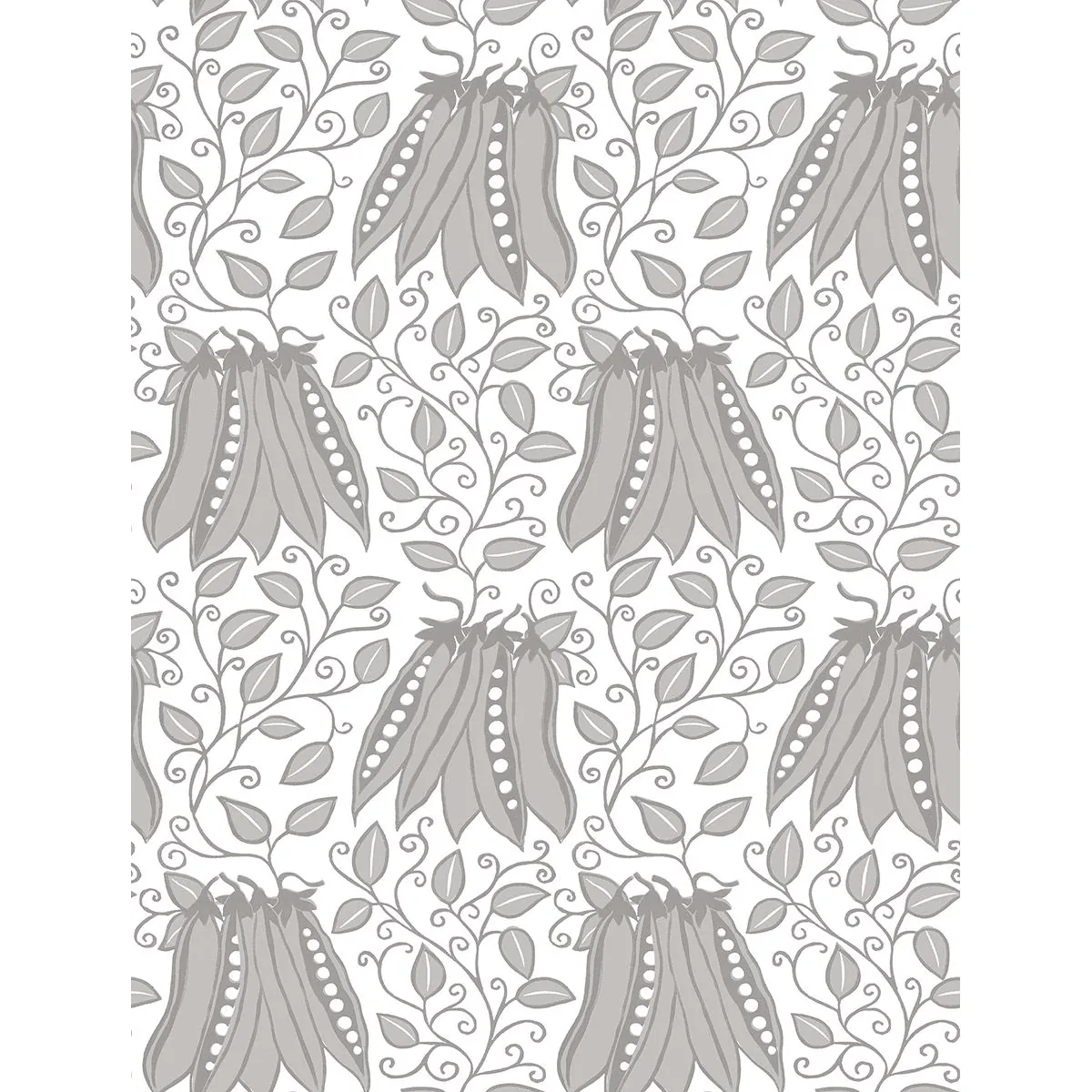 A-Street Prints Peas in a Pod Light Grey Garden Wallpaper - SKU 2821-25119